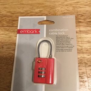 Combination cable lock
